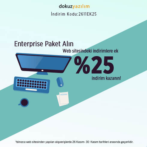 Enterprise paket alın web sitesindeki indirimlere
ek %25 indirim kazanın