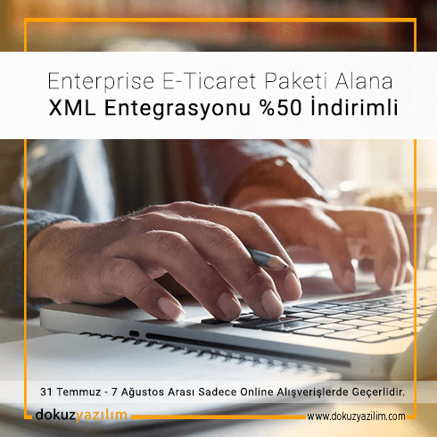 Enterprise E-Ticaret Paketi Alana XML Entegrasyonu
%50 indirimli